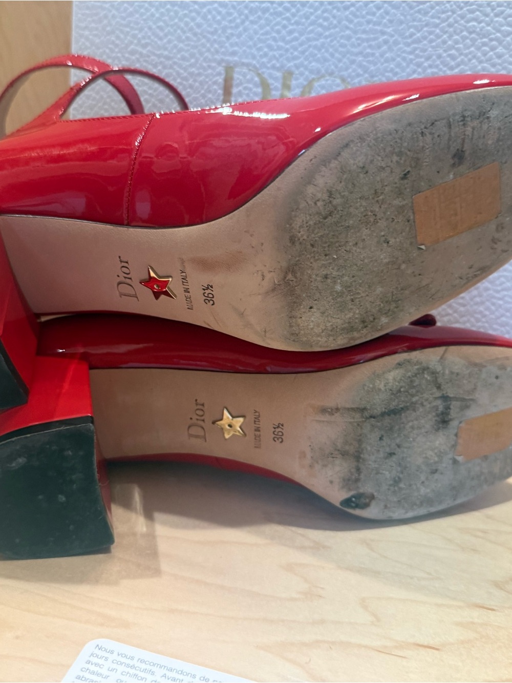 Dior Red Patent Mary Jane Double-Strap Heels with box - Picture 11 of 13